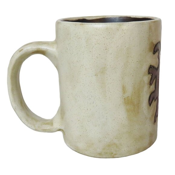 Handcrafted Mara Mexico Ceramic Coffee Tea Mug with Sun Face Design 4"tall EUC - Picture 3 of 11